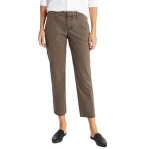 FRANK & EILEEN Wicklow The Italian Crop Chinos In Chocolate Size 8